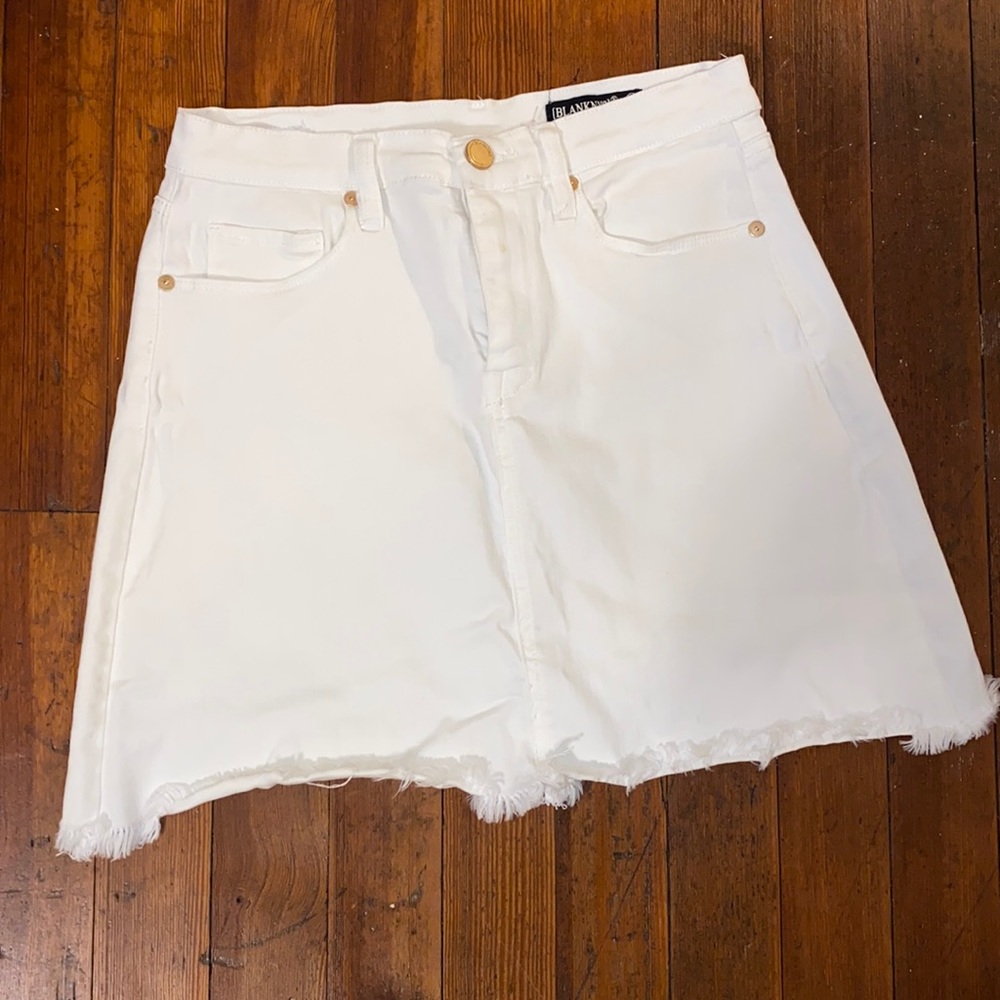 White Denim Skirt